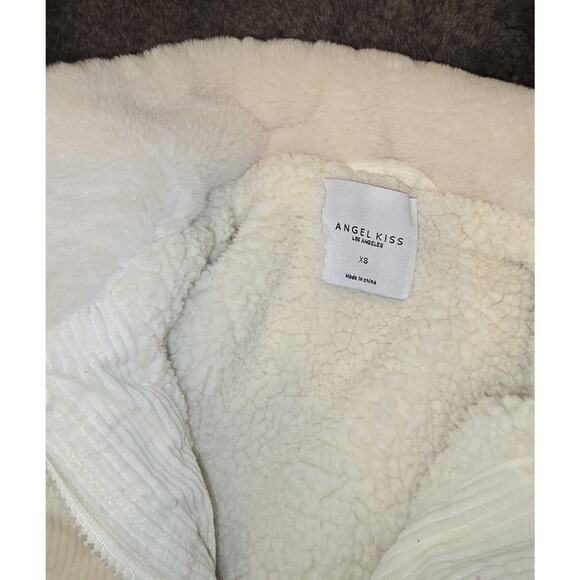 Angel Kiss Cream Teddy Jacket Plush Faux Fur sharpa And Fur XS - Picture 4 of 6